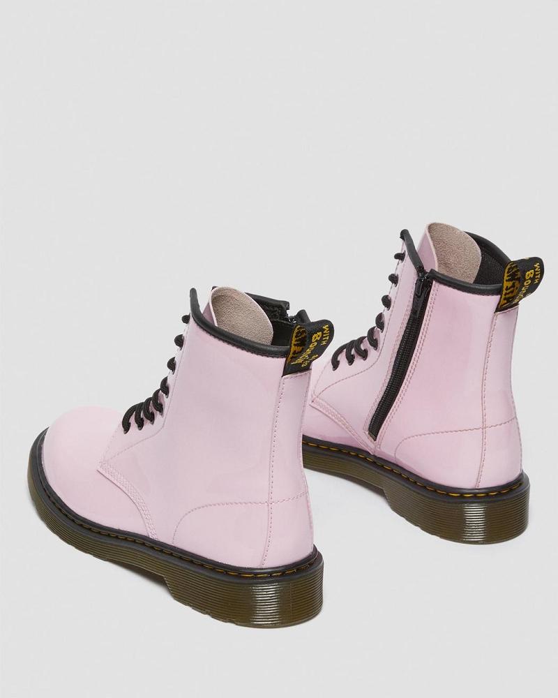 Dr Martens Youth 1460 Lak Læder Snørestøvler Børn Lyserød | DK 712EBC